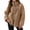 Coffee, variant on Heavyweight Sherpa Fleece Jacket Women Long Sleeve Casual Funnel Neck Fuzzy Zip Up Jackets Winter Warm Coats Outerwear