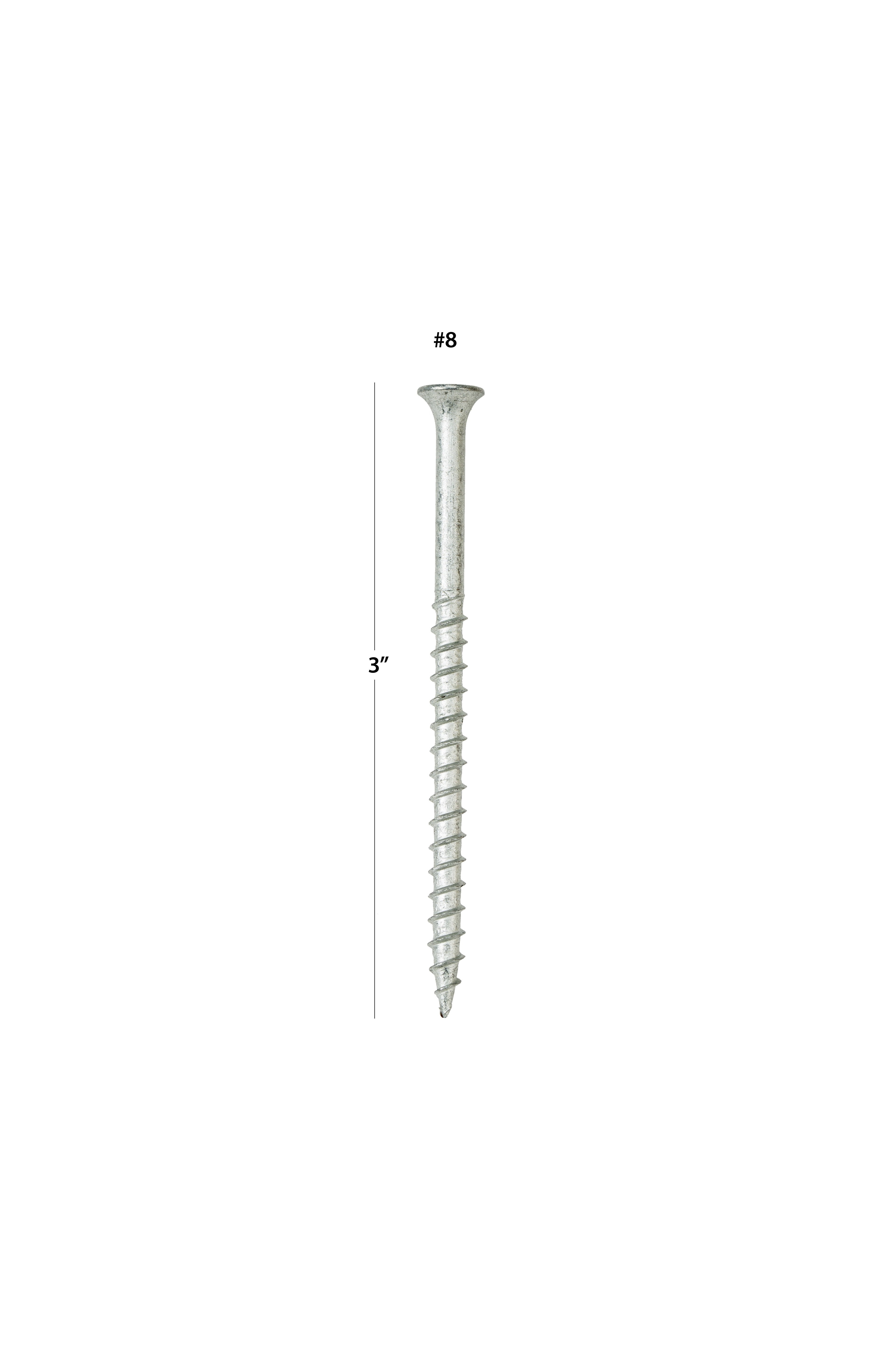 Hyper Tough #8 x 3 in. Phillips Flat Head Exterior Wood Screw, 1 lb Box