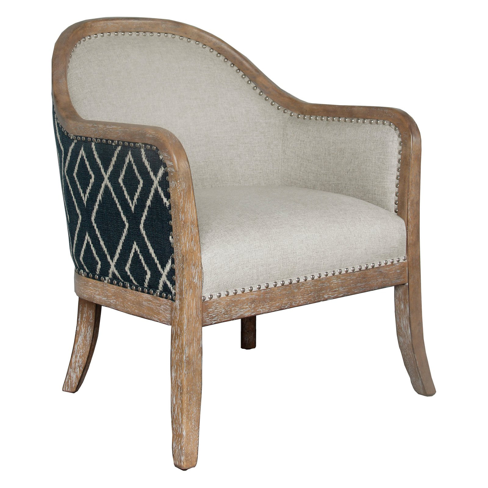 Two-Tone Wood Frame Accent Chair - Walmart.com