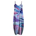 thumbnail image 4 of Lenago Robes d'Invité de Mariage Grande Taille pour Femmes Été Imprimé Sans Manches Col Rond Aguichant Robe d'Été Décontractée Fluide Robe de Plage en Liquidation, 4 of 5