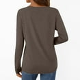 thumbnail image 3 of Womens Long Sleeve Shirts Fall Tops Business Casual T Shirts 2025 Coffee S, 3 of 3