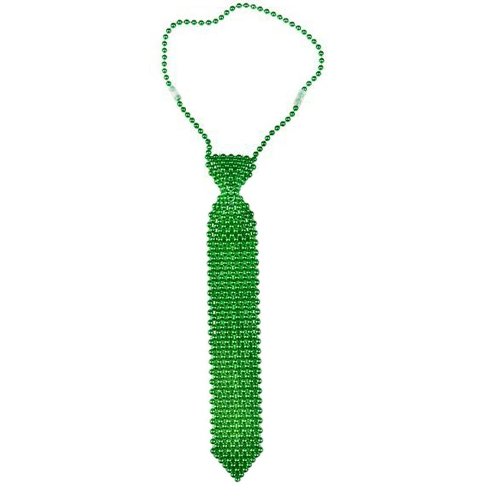 Rhode Island Novelty St Patrick's Day 13" Beaded Necktie Necklace
