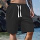 thumbnail image 1 of pstuiky Pantalones cortos para hombre, Pantalones cortos de trabajo de pierna recta, holgados y cómodos, de color liso, a la moda y para tiempo libre para hombre, 1 of 5
