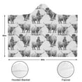 thumbnail image 3 of Wearable Blanket,Gray Highland Cow Person Pattern Hooded Wearable Flannel Blanket for Adults & Teens,Winter Poncho Shawl Wrap Cape Cozy Anti-Pill,60"x80", 3 of 5