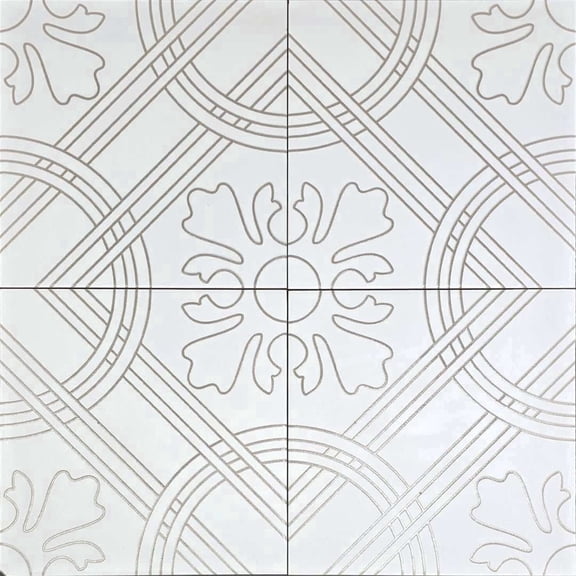 The Tile Life Winifred 10" x 10" Arena Glossy Porcelain Floor and Wall Tile, Case of 16