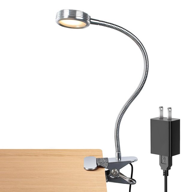 Libro de lectura LEPOWER Clip on Light, color plateado cambiable