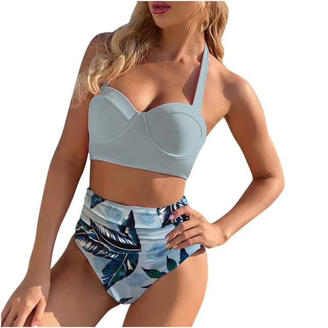 Traje de baño de dos piezas con estampado de bikini de moda para mujer sexy Conjunto de ropa de playa Fridja nalpqowj21897
