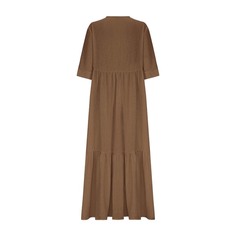 brown a line dresses Toffee Belted Sleeveless Midi Dress - Women's A-line Skirt length dress features a Pale Yellow Satin Prom Size:3t dress