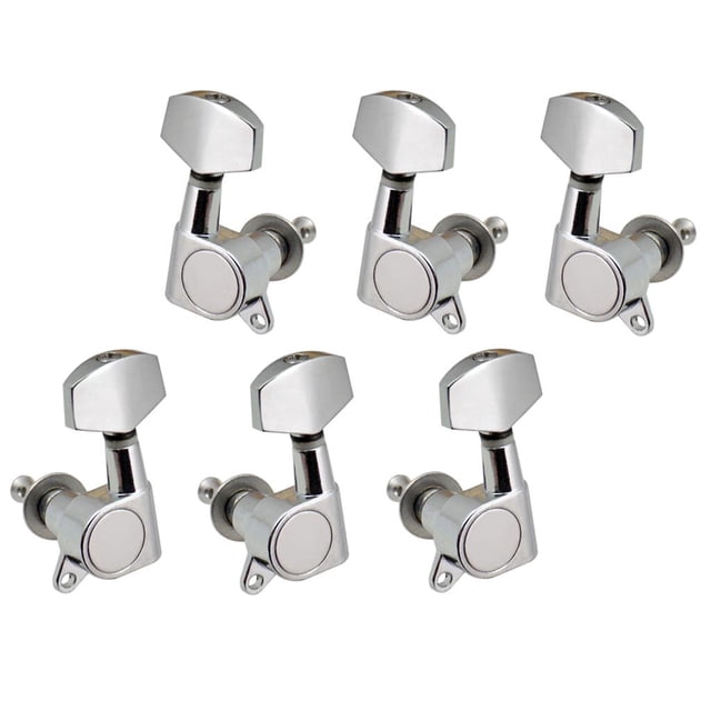 Xuanheng 6 Pcs Guitar Parts 3 Left 3 Right Machine Heads Knobs Guitar String Tuning Pegs