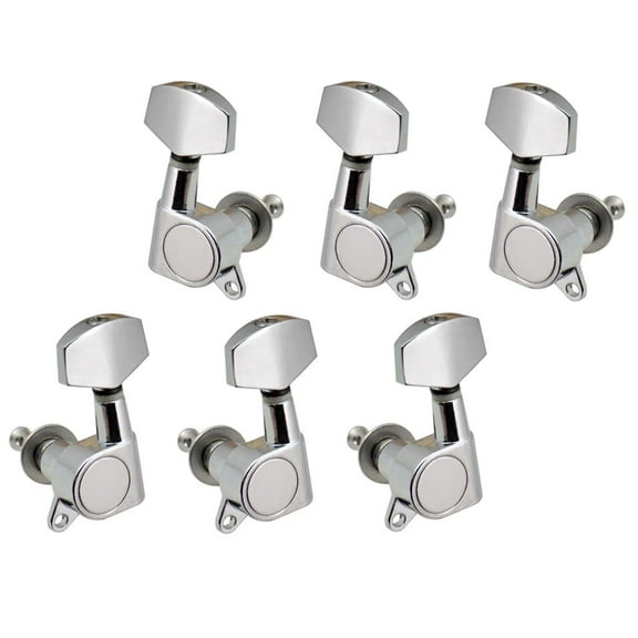 6 Pieces Left Right Electric Guitar Replacement Tuning Pegs Square Tuning Keys