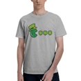 thumbnail image 1 of St Patricks Day Eating Shamrock Retro Gamer Fashion Men'S Basic Short Sleeve T-Shirt Gray X-Large, 1 of 5