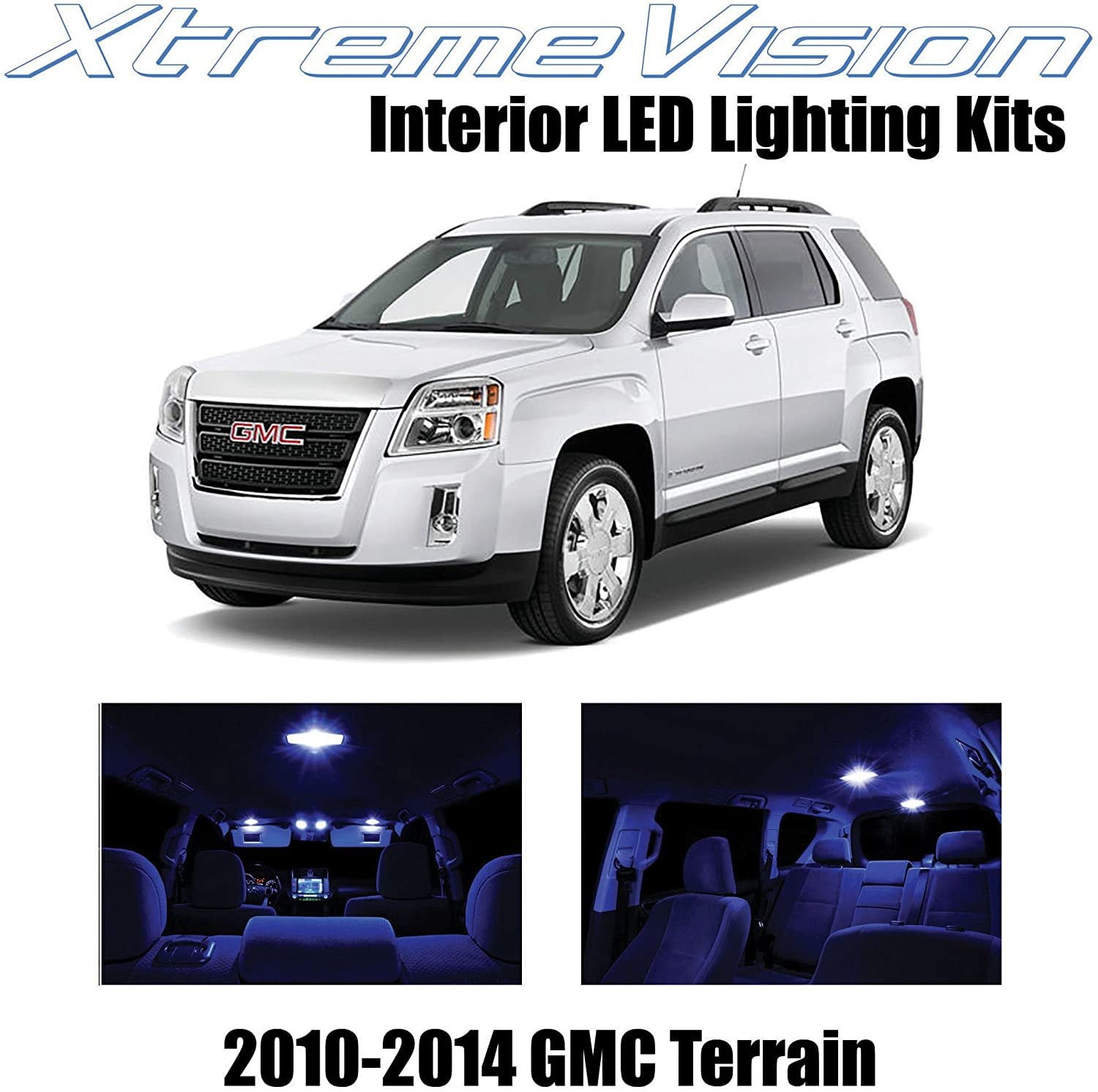 XtremeVision Interior LED for GMC Terrain 2010-2014 5 pcs Blue Interior ...