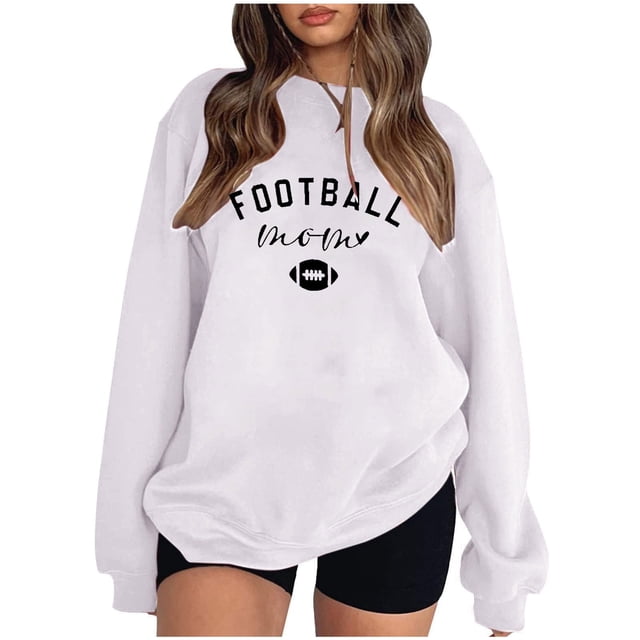 Sudadera de béisbol Honeeladyy para mujer y niña, informal, con cuello redondo, manga larga, cálida, regalo de cumpleaños