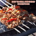 thumbnail image 6 of Artrylin Skewers for Grilling - 15" Long Flat Skewers Kabob Metal Skewers, Stainless Steel Shish Kebob Sticks for Meat Shrimp Chicken Vegetable(10 Pack Skewers), 6 of 7