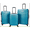 Blue, variant on Moda ABS Hard Side 3 Piece Luggage Set, Includes 28-inch and 24-inch Checked and 20-inch carry-on Luggage, Blue