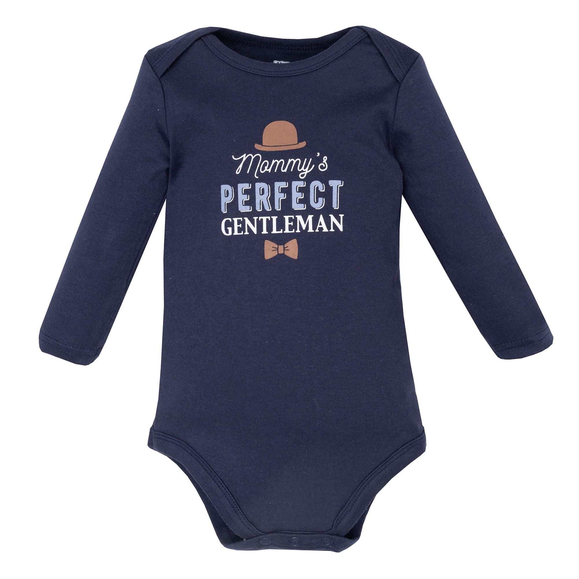 Hudson Baby Infant Boys Cotton Long-Sleeve Bodysuits 5-Pack, Handsome Like Daddy, 0-3 Months