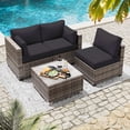 thumbnail image 7 of Kimunuk Outdoor Replacement Cushions for Patio Furniture, 4" Foam High-Density, 8-Piece Water-Resistant Outdoor Cushion for 3-Seat Sectional Patio Conversation Sets, Liner&Cover, Grey, 7 of 7