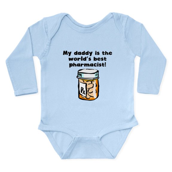 CafePress - My Daddy Is The Words Best Pharmacist Body Suit - Long Sleeve Cotton Baby Bodysuit