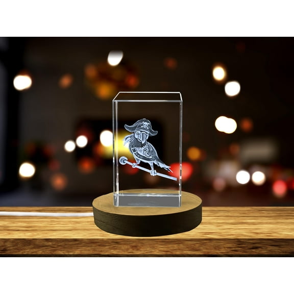 Pirate Parrot Crystal Figurine Decor Gift
