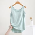 thumbnail image 2 of Yuyuzo Débardeurs de Pyjama pour Femmes Été Sans Manches Col Rond T-Shirts Basiques Amples Confortables, 2 of 7