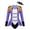 Purple, variant on iiniim iiniim Kids Girls Leotard Long Sleeves Tassel Jumpsuit with Tie Party Red 4