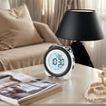 thumbnail image 2 of REGALWOVEN Digital Alarm Clock Large LED Display, Dual Alarms, Wired Shaker for Bedroom/Dorm White 4.3"L x 2.4"W x 4.3"H, 2 of 5