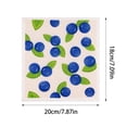 thumbnail image 5 of Set of 3 Fruit-Print Wood Pulp Cotton Dishcloths (Swedish Dishcloths), Reusable, Highly Absorbent Cleaning Cloths, Quick-Drying, Non-Scratch Dishcloths, Biodegradable,Brown, 5 of 5