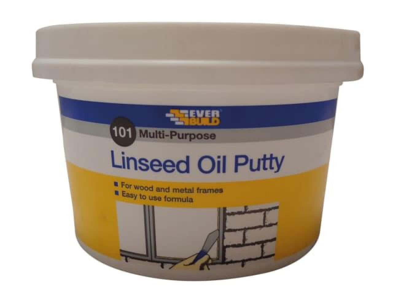 Everbuild 101 MultiPurpose Linseed Oil Putty Natural 500g