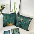 thumbnail image 3 of Funda de cojín 45x45 fundas de almohada de lino verde sofá decorativo, 3 of 5