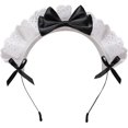 thumbnail image 1 of Galyacht Negro Mujeres Niñas Lolita Diadema Lazo de Encaje Banda para el Cabello Maid Anime Cosplay Headwear Cinta Bowknot Linda Banda para el Cabello Accesorios para el Cabello Fiesta Diademas de Mod, 1 of 1