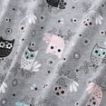 thumbnail image 3 of Defitshape Women's Cotton Nightgowns & Sleepshirts Patterned Night Dress Sleepwear Summer Soft Sleep Shirt Short Sleeve Pajama Dress Cute Cartoon Grey Owl Medium, 3 of 3