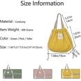 thumbnail image 4 of 2026 Drawstring Cosmetic Bag, Japanese Style Tote Cute Corduroy Makeup Portable Travel Storage Organizer Suitable For Students, Camping (yellow)_Sep, 4 of 5