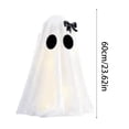 thumbnail image 2 of Outdoor Halloween Decorations, 24 Inch Black Bow Ghost Halloween Decor, Light Up White Standing Halloween Ghost Decoration, 1 Piece Cute Ghost Halloween Decor Piece, Versatile, 2 of 7