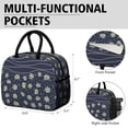 thumbnail image 6 of Reusable Daisy Lnsulated Lunch Bag for Women & Men-Leakproof Water-Resistant Cooler Tote,Large Capacity(10.6x8.7x6.3in)for Work,Office,Travel,Picnic,Beach., 6 of 7
