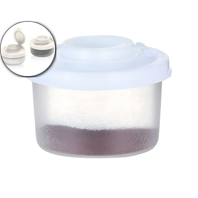Dvruxg Mini Salières à Épices Réutilisables, Ensemble de Pots à Poivre Transparents, Contenants d'Assaisonnement de Qualité Alimentaire pour Repas en Camping et Pique-Nique en Plein Air