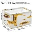 thumbnail image 4 of Lovely Giraffes Sunflowers Leaves Square Storage Bins with Handles Collapsible Containing Box 1 Pack, 4 of 9