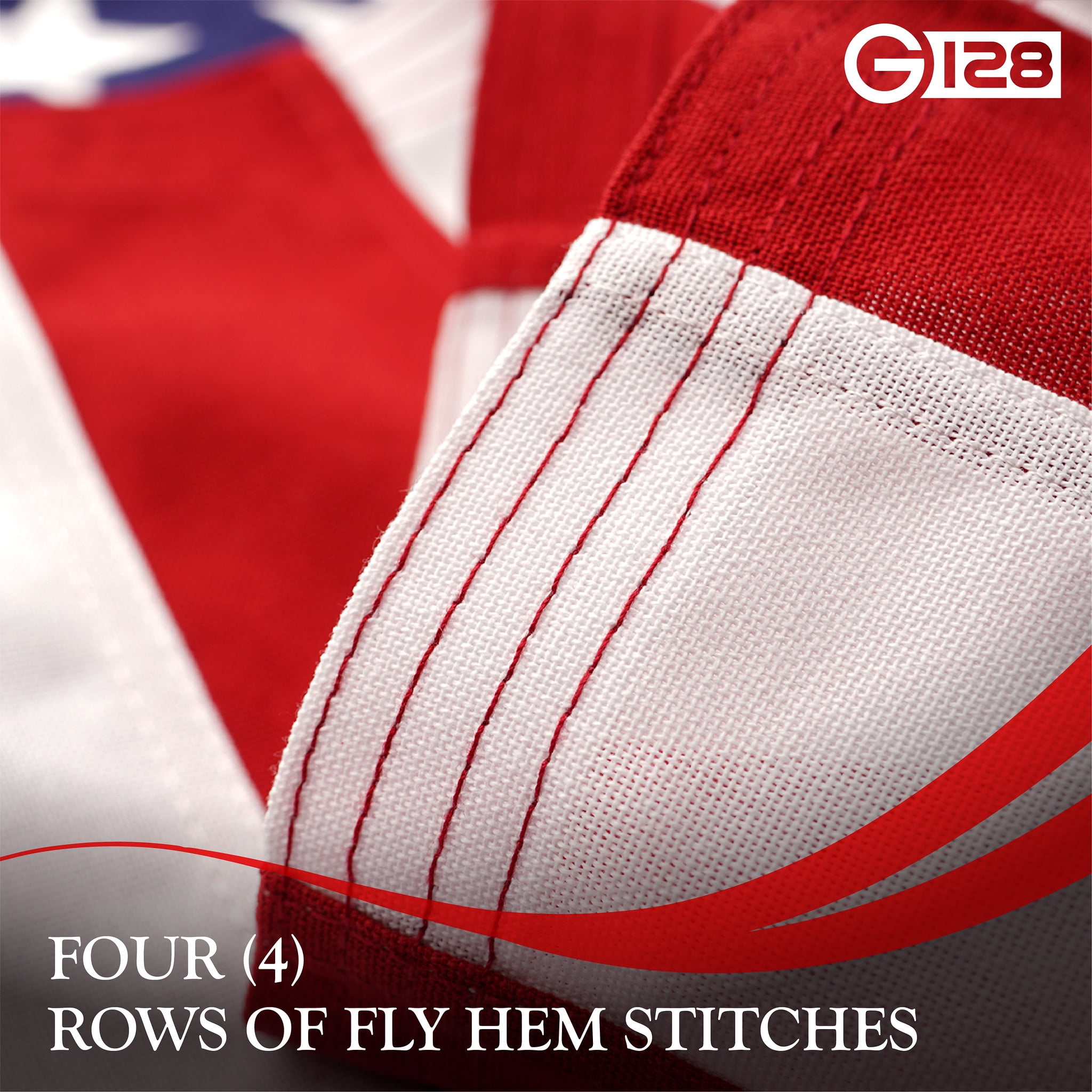 G128 Combo Pack: American USA Flag 5x8 Ft & North Carolina Flag 5x8 Ft, Both Embroidered SPUN Polyester, Indoor/Outdoor, Brass Grommets