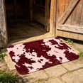 thumbnail image 6 of Dtchengua Western Cow Print Bath Mats 16x24 Inch for Bathroom, Soft Absorbent Cow Bath Rug for Kitchen Bathroom Laundry Bedroom Living Room Decoration(Red), 6 of 7