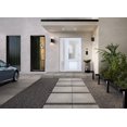 thumbnail image 3 of Front Exterior Prehung Metal-Plastic Door Frosted Glass / Manux 8422 White Silk / Side Window / Office Commercial and Residential Doors Entrance Patio Garage 48" x 80" Left-hand Inswing, 3 of 5