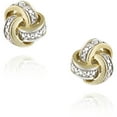 Diamond Accent GoldTone Love Knot Necklace and Earrings Set
