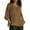 Khaki, variant on MIXUE Boho Tops For Women Summer Linen Solid Color V Neck Short Sleeve Fashion Loose Casual T-shirts Streetwear,Brown,M