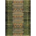 thumbnail image 3 of Liora Manne Marina Indoor Outdoor Rug - Tribal Design, Comfortable & Durable, Power Loomed, Polypropylene Material, UV Stabilized, Tribal Stripe Green, 3'3" x 4'11", 3 of 9