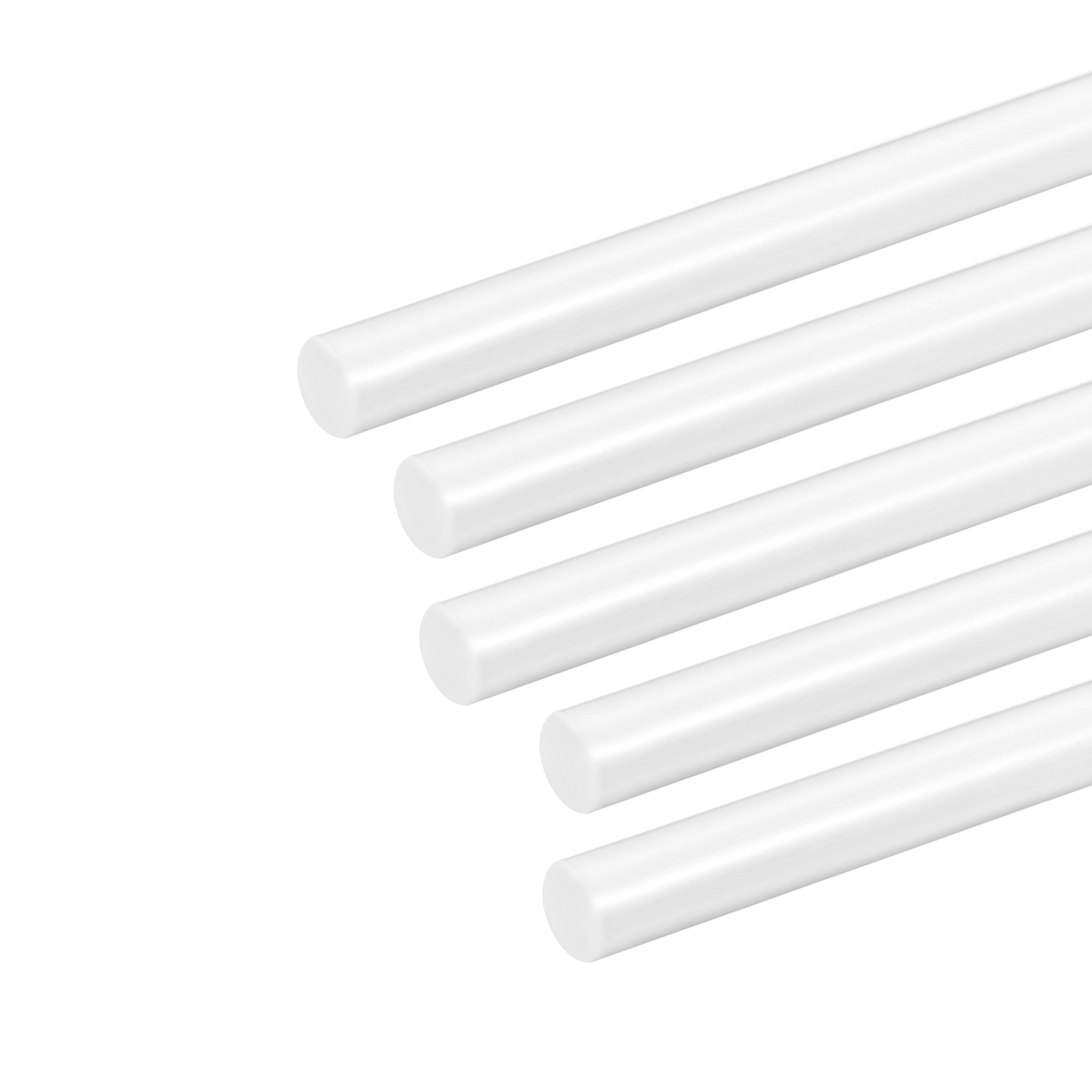 ABS Styrene Plastic Round Bar Rod,1/4" Dia 20" Length,White for Architectural Model Making DIY 5pcs