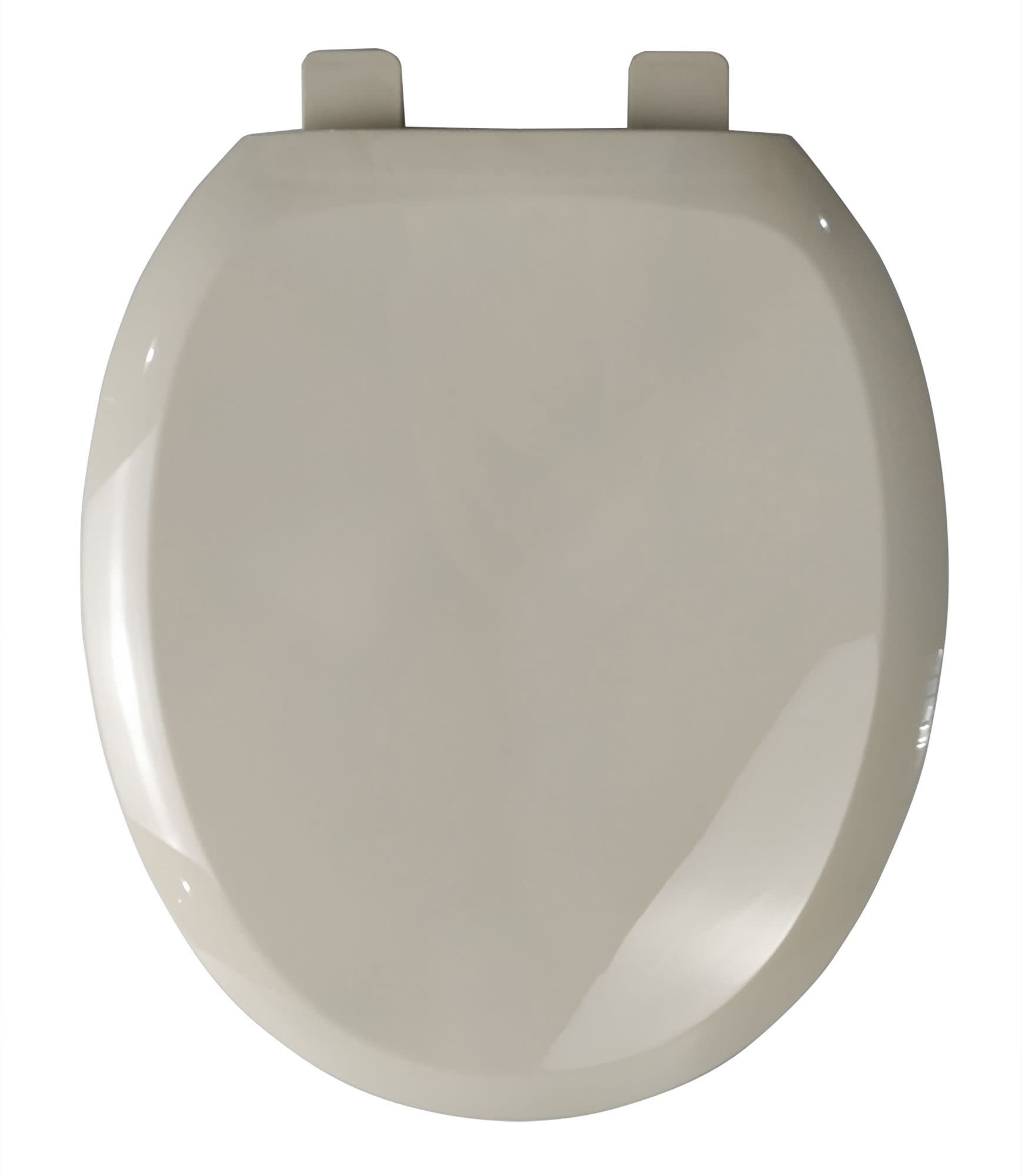 Jones Stephens C1606S01 Round Closed Plastic Bone Front Toilet Seat with Lid, Neutral