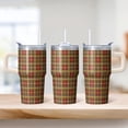 thumbnail image 2 of Insulated 20oz Geometric Design Tumbler with Handle, Stainless Steel Double Wall Travel Coffee Mug Leak Proof Lid Straw, 2 of 5