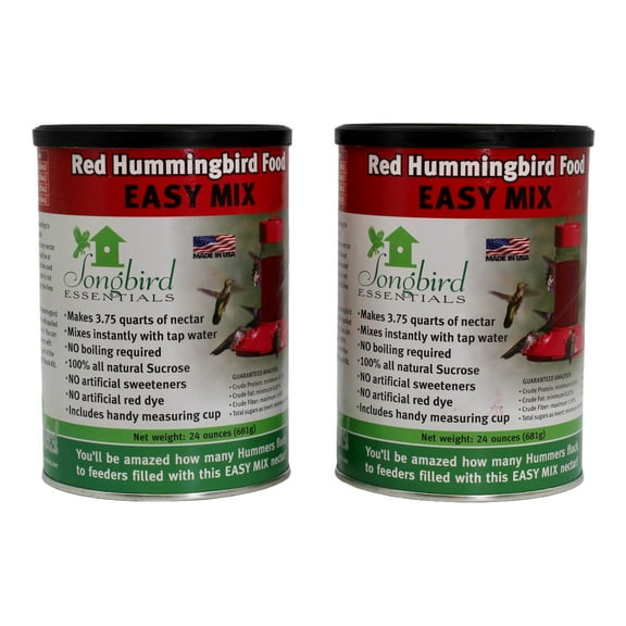 Songbird Essentials Red Hummingbird Nectar Mix 24 oz. Can Bird Food Pack of 2 New