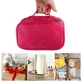 thumbnail image 7 of Unique Bargains Cosmetic Bag Travel Makeup Bag Cosmetic Brush Organizer Storage Bag for Women Rose Red 7.87"x4.72"x3.15", 7 of 7