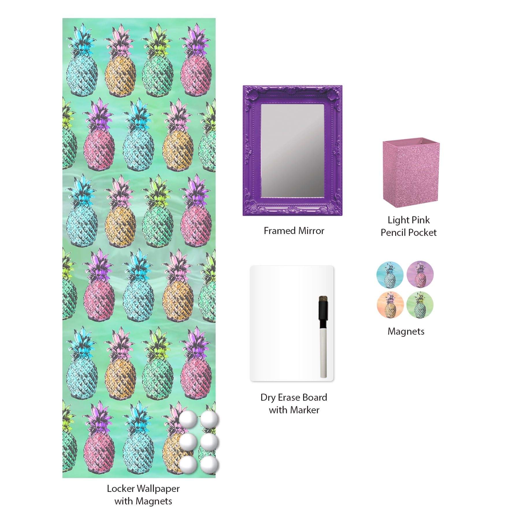 WallPops Pineapple Isle Locker Kit