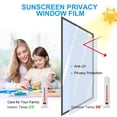 thumbnail image 3 of Tyeign One Way Window Film Mirror Effect, Heat Control Uv Blocking Reflective Sticker for Home Office Privacy, Static Cling Glass Tint for Living Room Bedroom, 50 X 200 Cm, 1 X One-Way Window Film, 3 of 7