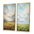 thumbnail image 3 of Designart "pasture Bold Horizon II" Meadow Framed Wall Art Set Of 2 - Green Landscapes Frame Gallery Set For Office Decor, 3 of 6